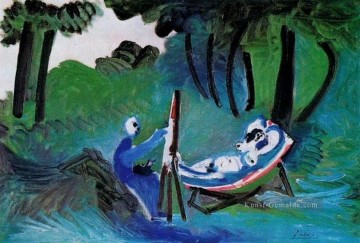 Pablo Picasso Werke - Le peintre et son modele dans un paysage III 1963 kubimm Pablo Picasso